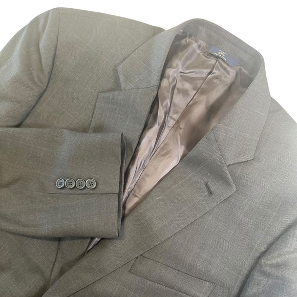 Brooks Brothers 346 Madison Fit Men's 2-Piece Wool Suit 46L Checkered Size 40x33 - Picture 1 of 15